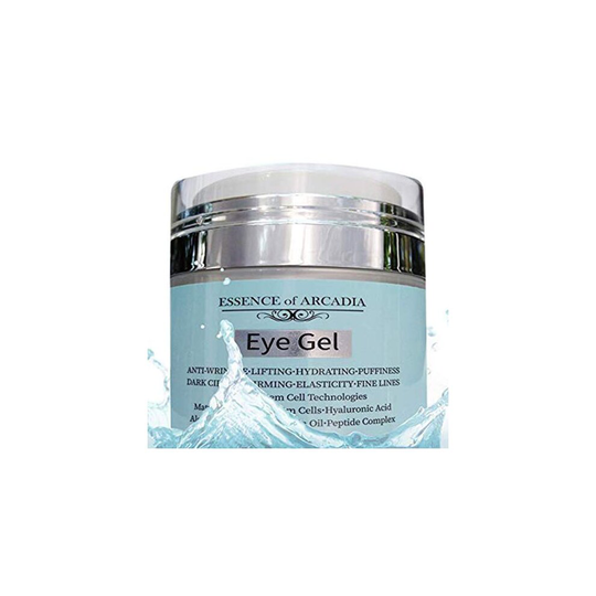 Eye Gel, for Dark Circles, Puffiness, Wrinkles, Skin Firming and Bags - Effective Anti-Aging Eye Gel for Under and Around Eyes including Crows Feet wi