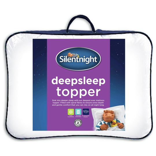 Silentnight Deep Sleep Mattress Topper, White, Double