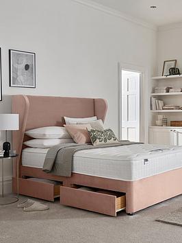 Silentnight Shea Memory 1000 Pocket Velvet Divan Bed With Headboard And Storage Options