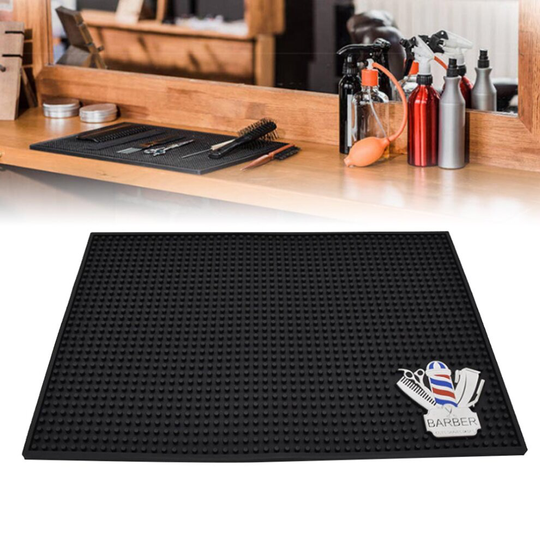 Barber Station Mat Non-slip Pad Hairdress Barber Tool Storage Organizer