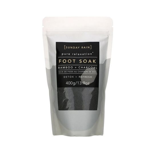 Sunday Rain, Pure Relaxation, Foot Soak, Bamboo + Charcoal, 400g