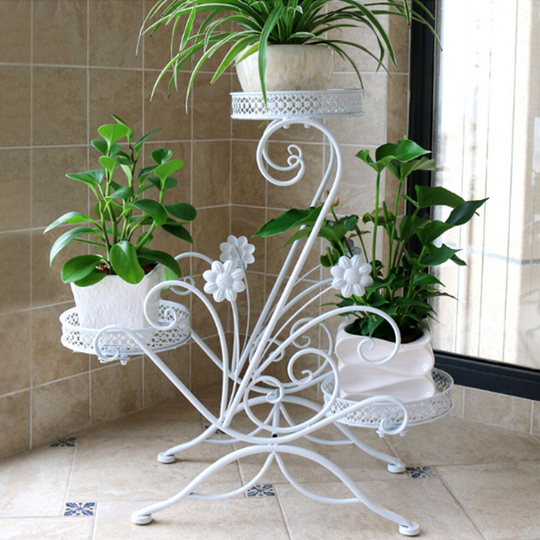 (White) 3 Tier Plant Stand Flower Display Pot Shelf Rack Holder Garden