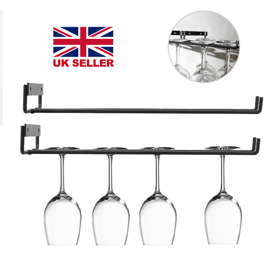 2x Kitchen Wine Glass Cup Holder Rack Hanger