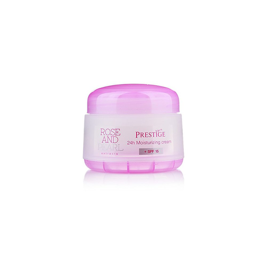 MOISTURIZING CREAM 24h - SPF 15*ROSE & PEARL EXTRACT* 24-h skin moisturizing
