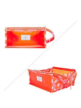 The Flat Lay Co. Groovy Flower Power Frosted Makeup Box Bag