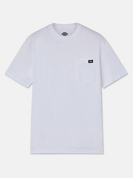 Dickies Short Sleeve Cotton T-shirt, White, Size S, Men
