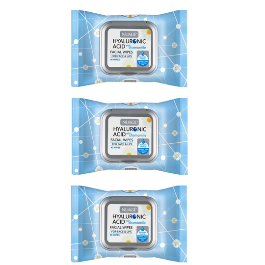 Hyaluronic Acid Skin Renewing Cleansing Facial Wipes with Chamomile