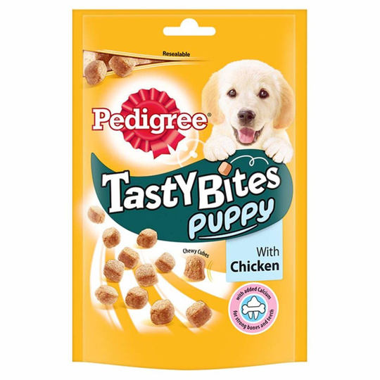 Pedigree Tasty Bites Puppy Cubes, 125g (Pack of 8)