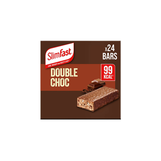 Slimfast Double Choc Balanced Snack Bars 99 Calories 24x25g BEST BEFORE MAY 2022