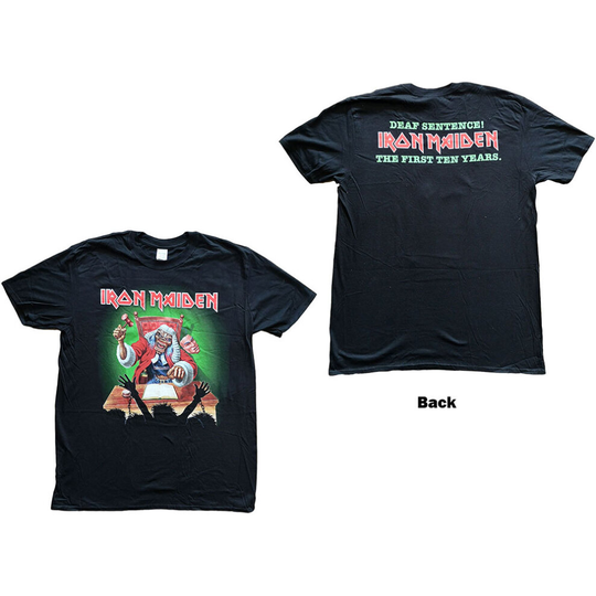 Iron Maiden Unisex T-Shirt: Deaf Sentence (Back Print) (Medium) - Iron Maiden - Clothing
