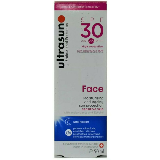 Ultrasun Face SPF30 Moisturising Anti-Ageing Sun Protection Sensitive Skin 50ml
