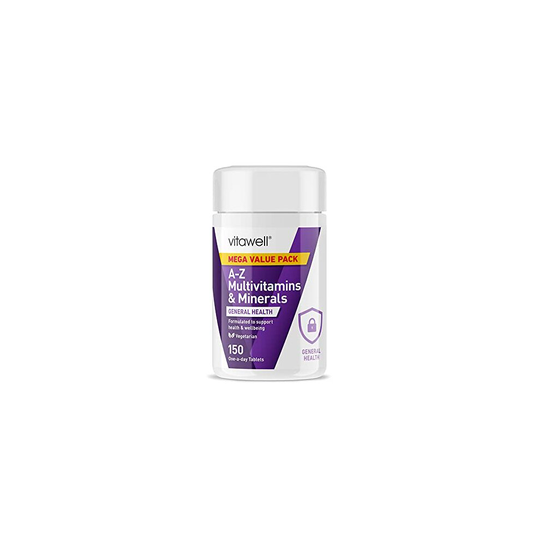Vitawell A-Z Multivitamin & Minerals | 150 One a Day Tablets | Mega Value Pack | 5 Months' Supply | 23 Essential Vitamins & Mineral | Support