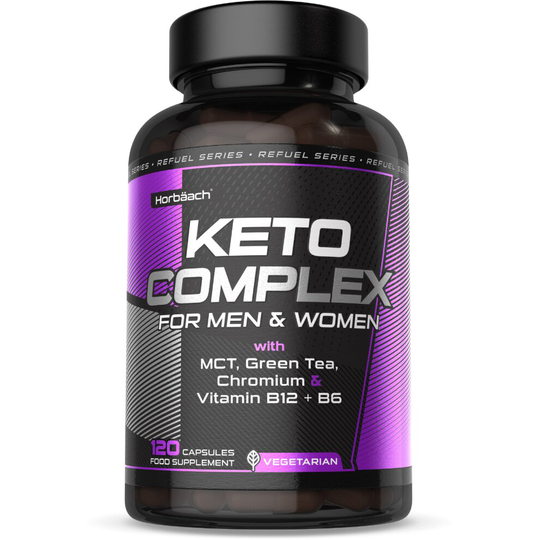 Keto Complex | 120 Capsules | with MCT Oil, Green Tea, Vitamins & Minerals | Max Strength | Advanced Keto Diet Pills for Men & Women | By Horbaach