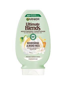 Garnier Ultimate Blends Almond Milk and Agave Sap Moisturising Vegan Conditioner for Dehydrated Hair 400ml, One Colour, Women