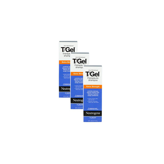 Neutrogena T Gel Shampoo Extra Strength, 6 Fl Oz, Pack of 3
