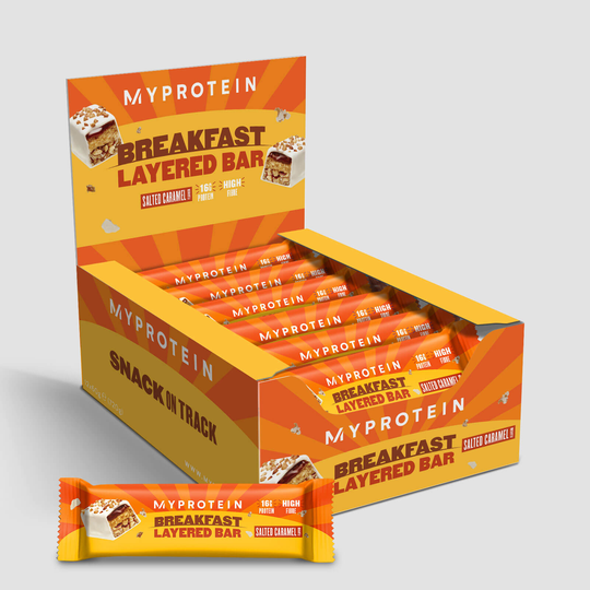 Breakfast Layered Protein Bar - 12x60g - Salted Caramel
