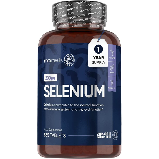Selenium 200mcg - 1 Year Supply - 365 Selenium Tablets for Women & Men