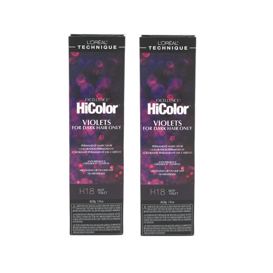 (H18 - Pack of 2) L'Oreal HiColor H18 Deep Violet For Dark Hair
