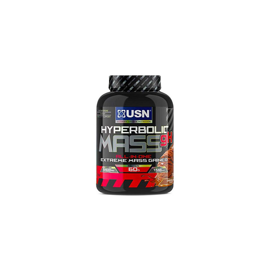 USN Hyperbolic Mass Chocolate 2kg: High Calorie Mass Gainer Protein Powder for Fast Muscle Mass-Weight Gainer, With Added Creatine and Vitamins