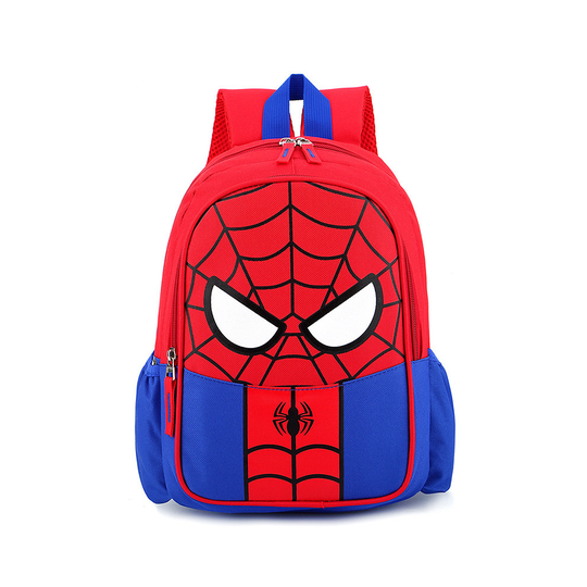 (Blue Spiderman) Cartoon Cute Children Backpack School Bag Boy Backpack Gift Waterproof Iron Man