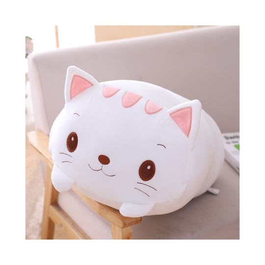 (Cat, 20cm/7.8in) Cute Cat Dinosaur Bear Deer Plush Toy Doll Sleeping Throw Pillow Kids Gift