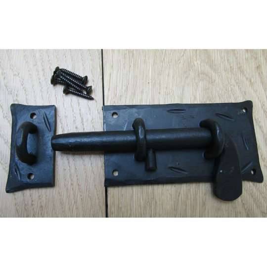 Hand Forged Cottage Slide Bolt Black Wax