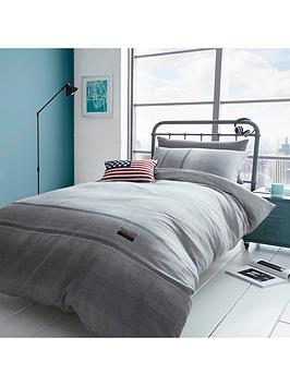 Catherine Lansfield Denim Duvet Cover Set - Grey