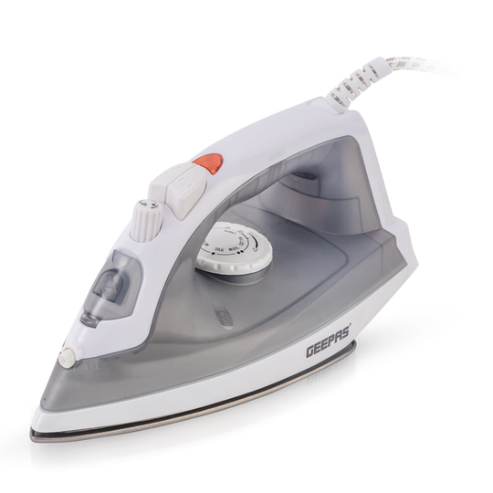 (Grey) Geepas 1600W Steam Iron Dry and Wet Steam Iron