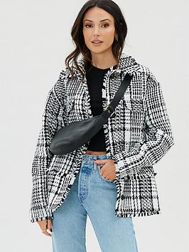 Michelle Keegan Boucle Shacket - Mono
