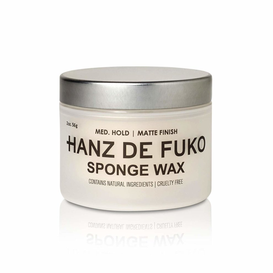 Hanz de Fuko Sponge-Wax: Premium Men's Hair Styling Wax with Semi-Matte Finish (2oz)
