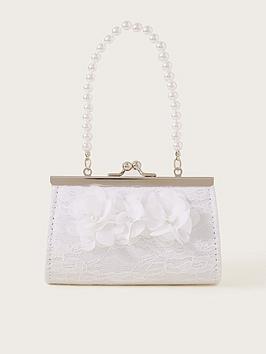 Monsoon Girls Lace Bridesmaid Mini Bag - Ivory