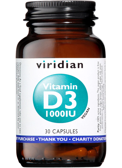 Viridian Vitamin D3 1000iu 30 caps