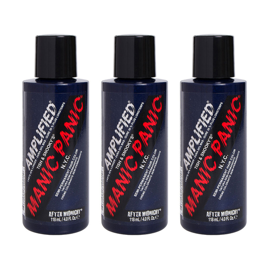 (After Midnight , Trio Pack) Manic Panic- Amplified Creme Vegan Cruelty Free Semi-Permanent Hair Colour, Amplified Colour Lasts 30% Longer Than Regula
