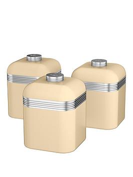 Swan Retro Set Of 3 Canisters