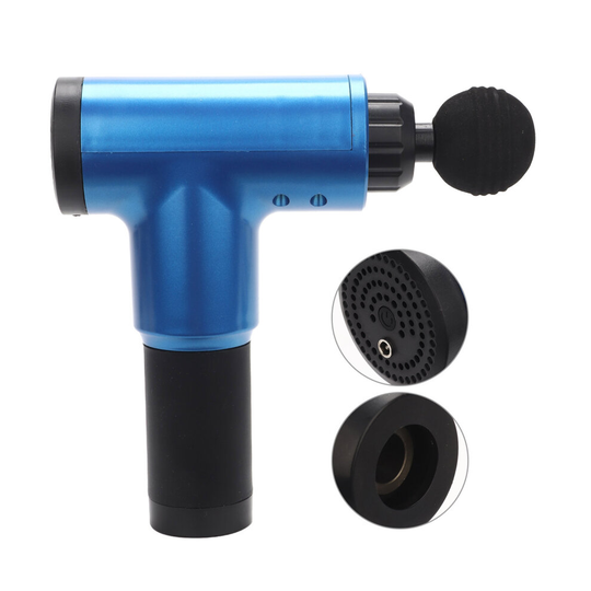 (Blue(Include 4 Gun Tips)) Massage Gun Muscle Deep Tissue Percussion Relax