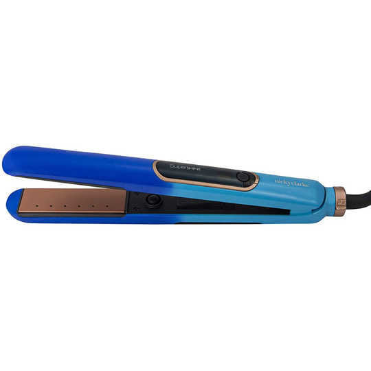 Nicky Clarke SuperShine Izora Straightener, Blue, Ionic Steam Conditioning, Ceramic Technology, 3m Cable, NSS255 - Blue