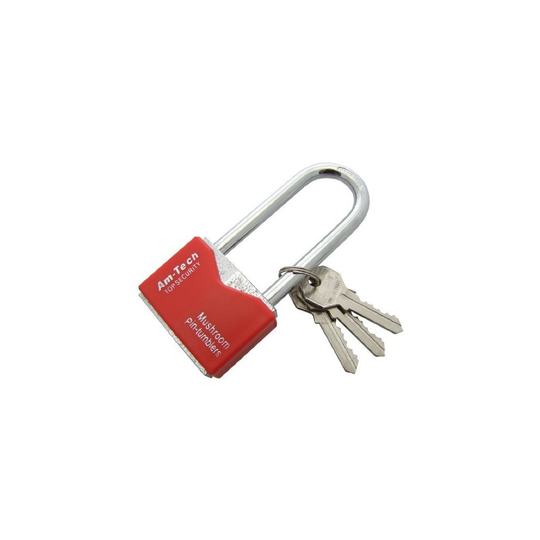 50mm Long Shackle Rhombic Chrome Plated Iron Padlock - Security 3 Keys Amtech - padlock iron long shackle chrome plated security rhombic 3 keys