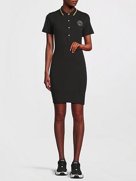 Versace Jeans Couture Logo Polo Dress - Black