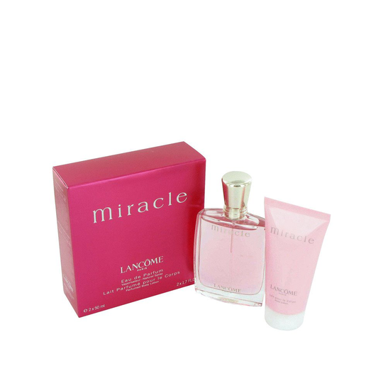 Lancome Miracle 50ml Eau De Parfum Gift Set With 50ml Body Lotion