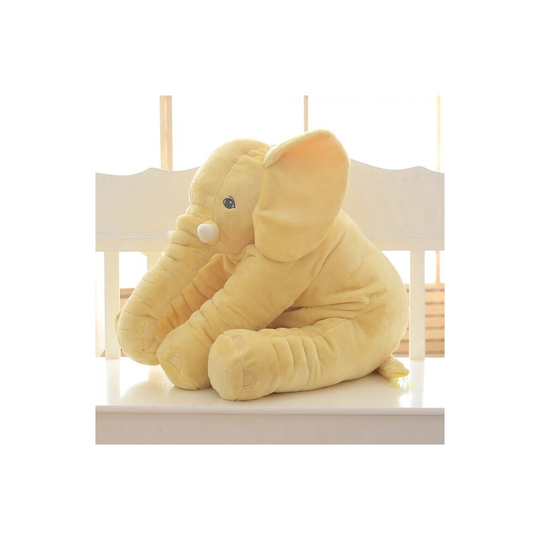 (Yellow, 40cm) 80cm Plush Elephant Toy Baby Sleeping Back Cushion Soft Stuffed Pillow Elephant Doll Newborn Playmate Doll Kids Birthday Gift