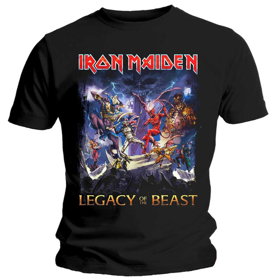 Large Black Men's Iron Maiden Legacy Of The Beast T-shirt