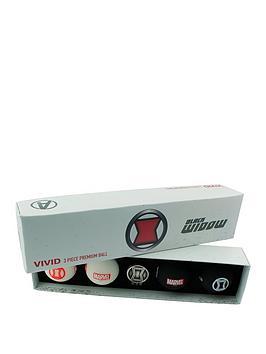 Volvik Marvel 4 Ball + Marker Pack Black Widow