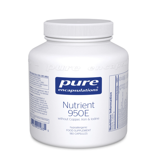Pure Encapsulations Nutrient 950E without Copper, Iron & Iodine, 180 Capsules
