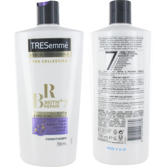TRESemme Professionals Pro Collection Biotin + Repair 7 Conditioner 700ml with Biotin & Pro-Bond Complex