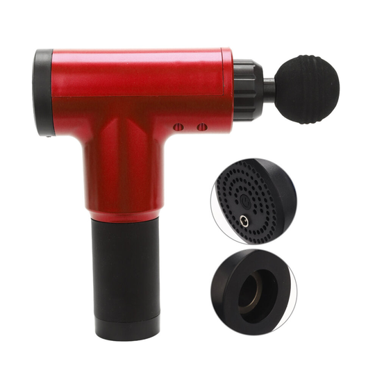 (Red(Include 4 Gun Tips) ) Massage Gun Muscle Deep Tissue Percussion Relax