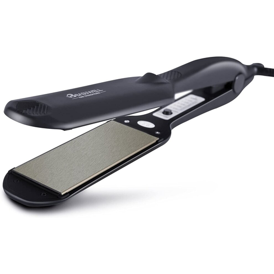 Professional Hair Straighteners Wide Plates for Thick Hair Five-speed Temperature Control Voltage Salon Fast Hair Styler UK Plug Black
