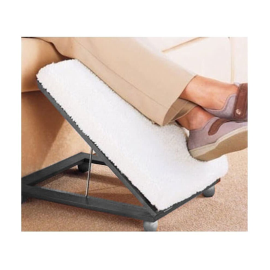 Adjustable FOOTREST Stool Comfortable Height & Angle Leg Rest Relax Wooden