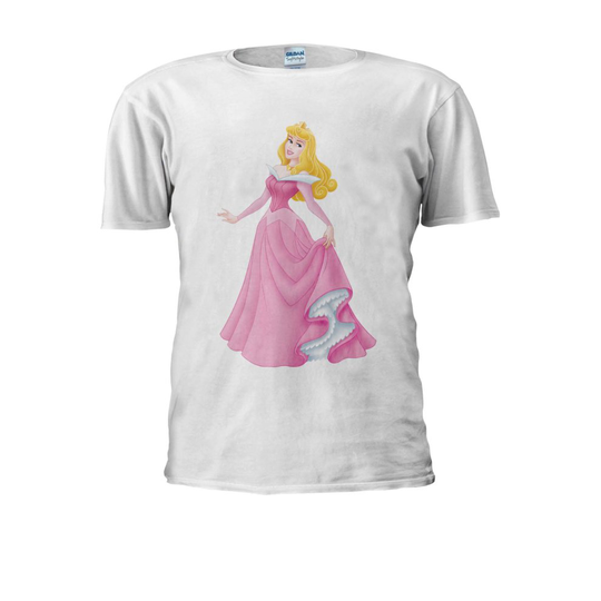 (XXXXX-Large, White) Princess Sleeping Beauty Aurora Men Women Unisex Top T Shirt