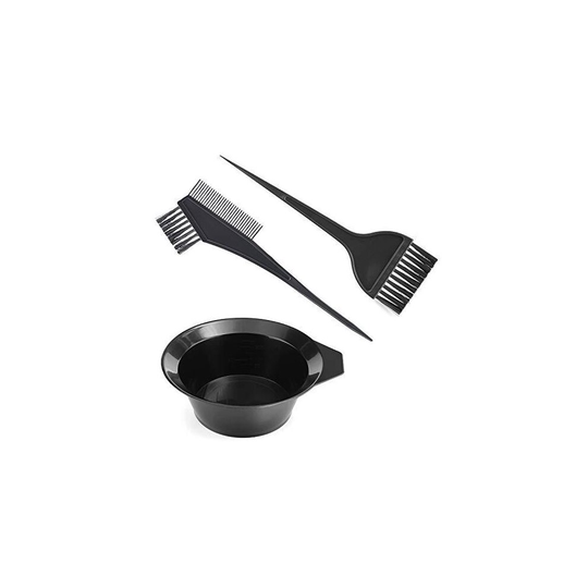 3Pcs Hair Colouring Tools, Gezimetie Hair Dyeing Tool Set, Brush Double-sided Coloring Comb and Bowl Set Kit DIY Salon