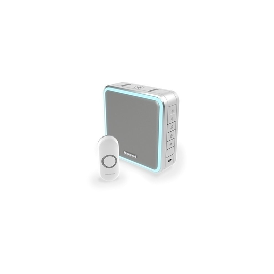 Wireless Portable Doorbell with Range Extender, Sleep Mode and Push Button - Grey